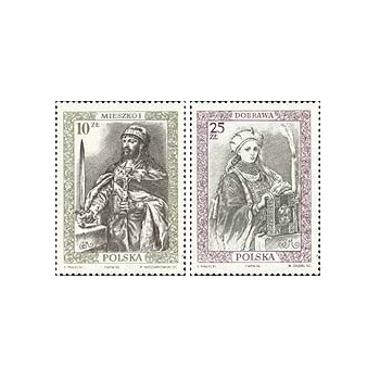 2918-2919 Poczet królów i książąt polskich Mieszko I i Dobrawa (I)
